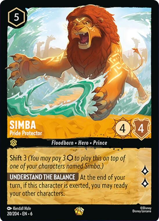 Simba - Pride Protector (20/204) [Azurite Sea] | Boutique FDB TCG