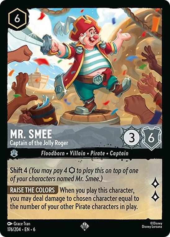 Mr. Smee - Captain of the Jolly Roger (176/204) [Azurite Sea] | Boutique FDB TCG