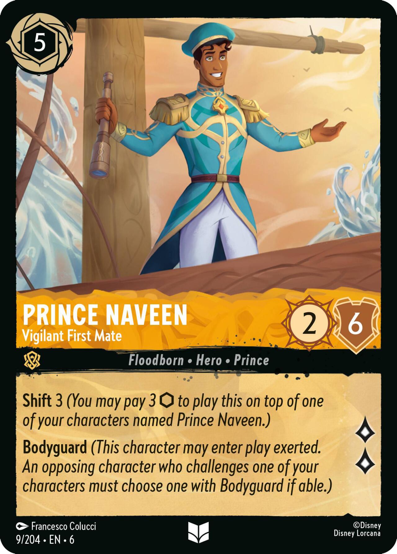 Prince Naveen - Vigilant First Mate (9/204) [Azurite Sea] | Boutique FDB TCG