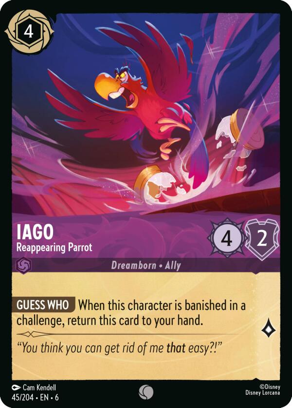 Iago - Reappearing Parrot (45/204) [Azurite Sea] | Boutique FDB TCG