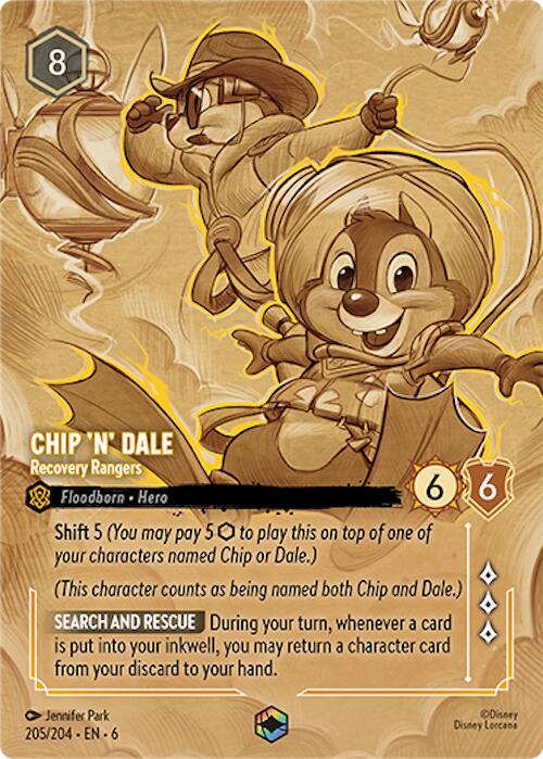 Chip 'n' Dale - Recovery Rangers (Enchanted) (205/204) [Azurite Sea] | Boutique FDB TCG