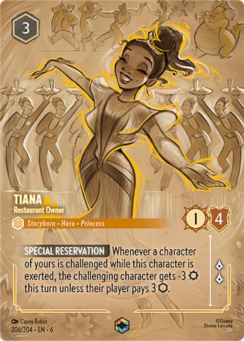 Tiana - Restaurant Owner (Enchanted) (206/204) [Azurite Sea] | Boutique FDB TCG