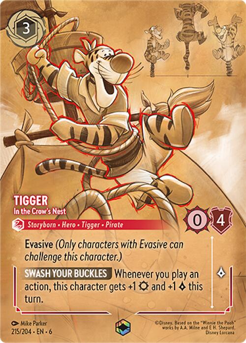 Tigger - In the Crow's Nest (Enchanted) (215/204) [Azurite Sea] | Boutique FDB TCG