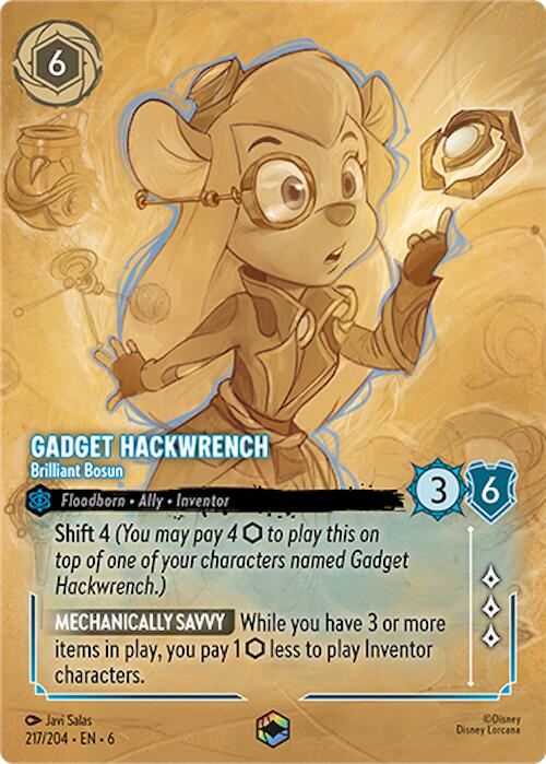 Gadget Hackwrench - Brilliant Bosun (Enchanted) (217/204) [Azurite Sea] | Boutique FDB TCG