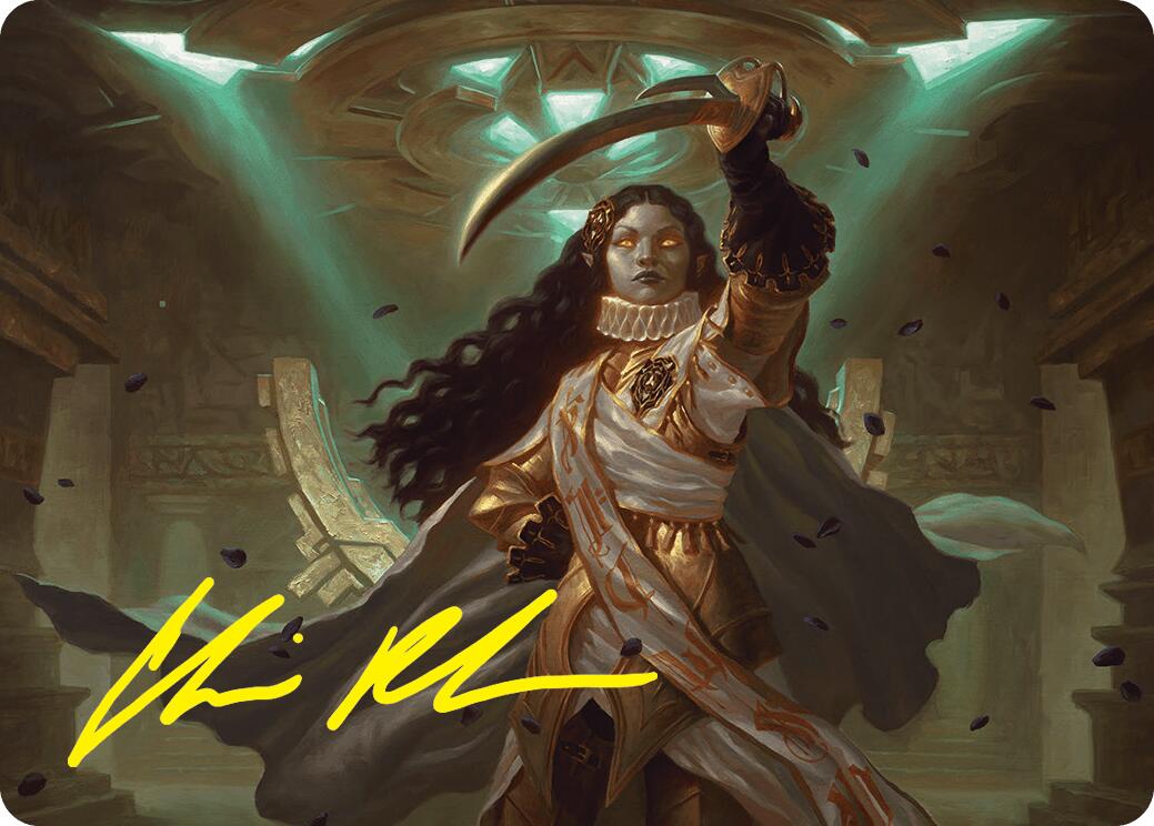 Elenda, Saint of Dusk Art Card (15/54) (Gold-Stamped Signature) [Foundations Art Series] | Boutique FDB TCG