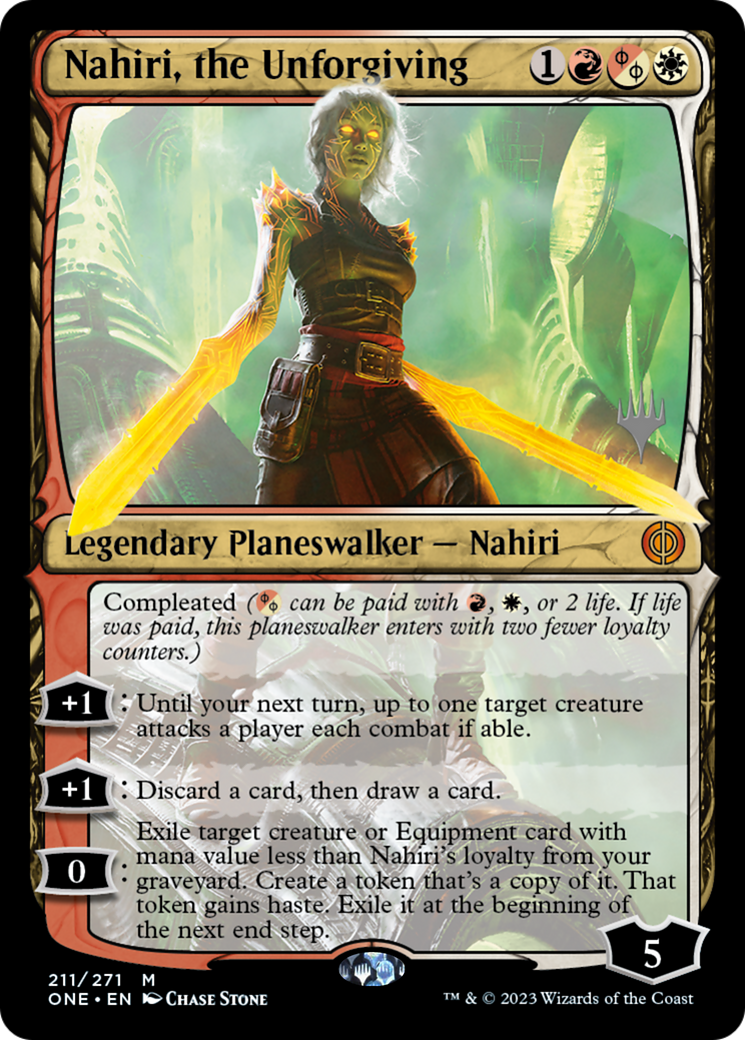Nahiri, the Unforgiving (Promo Pack) [Phyrexia: All Will Be One Promos] | Boutique FDB TCG