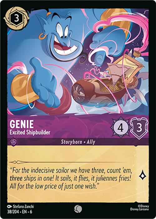 Genie - Excited Shipbuilder (38/204) [Azurite Sea] | Boutique FDB TCG