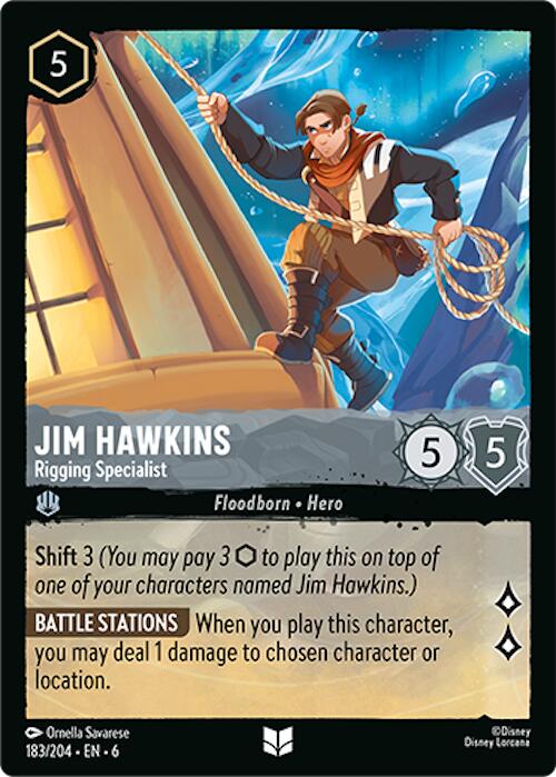 Jim Hawkins - Rigging Specialist (183/204) [Azurite Sea] | Boutique FDB TCG