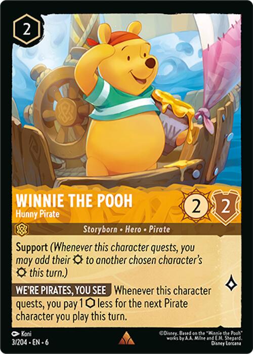 Winnie the Pooh - Hunny Pirate (3/204) [Azurite Sea] | Boutique FDB TCG