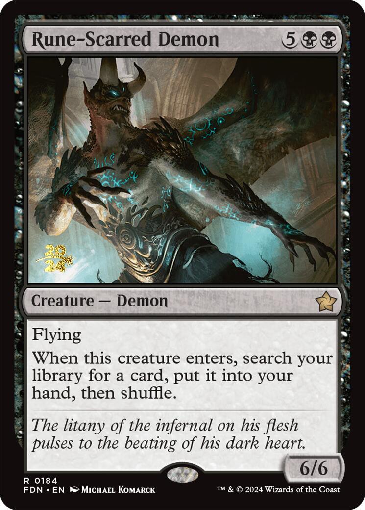 Rune-Scarred Demon [Foundations Prerelease Promos] | Boutique FDB TCG