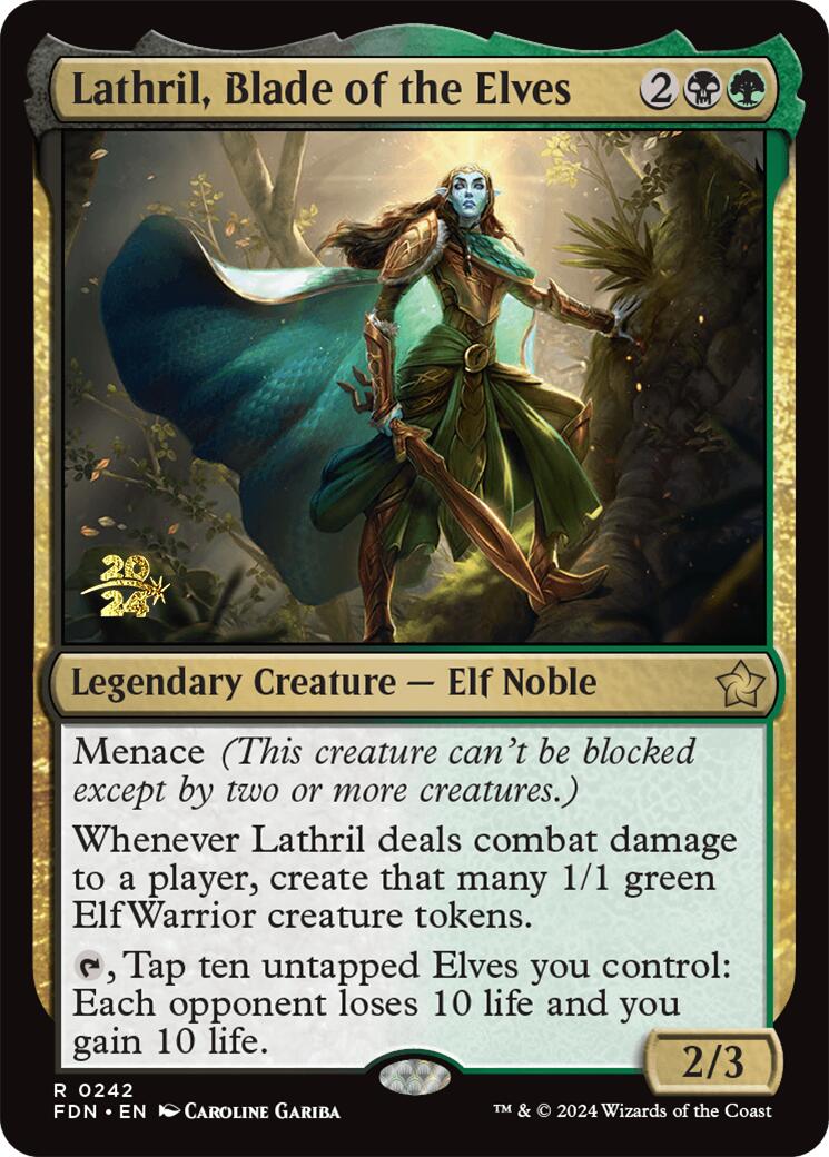 Lathril, Blade of the Elves [Foundations Prerelease Promos] | Boutique FDB TCG