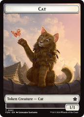 Spirit // Cat (0001) Doubled-Sided Token [Foundations Tokens] | Boutique FDB TCG