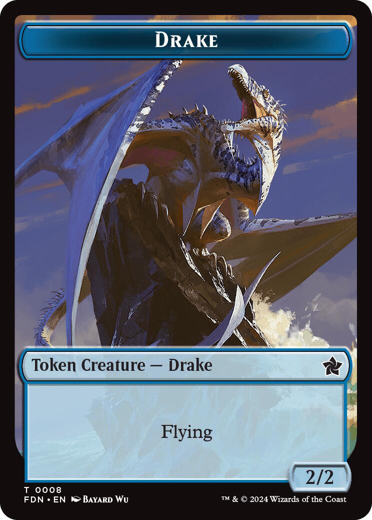 Drake // Goblin Doubled-Sided Token [Foundations Tokens] | Boutique FDB TCG