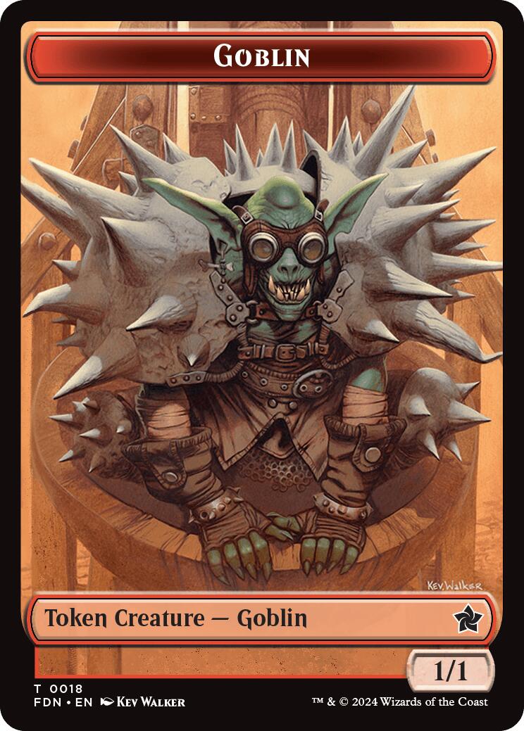 Drake // Goblin Doubled-Sided Token [Foundations Tokens] | Boutique FDB TCG