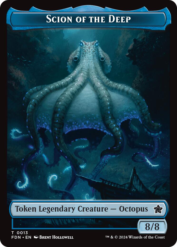 Scion of the Deep // Koma's Coil Doubled-Sided Token [Foundations Tokens] | Boutique FDB TCG