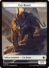 Cat Beast // Dragon (0017) Double-Sided Token [Foundations Tokens] | Boutique FDB TCG