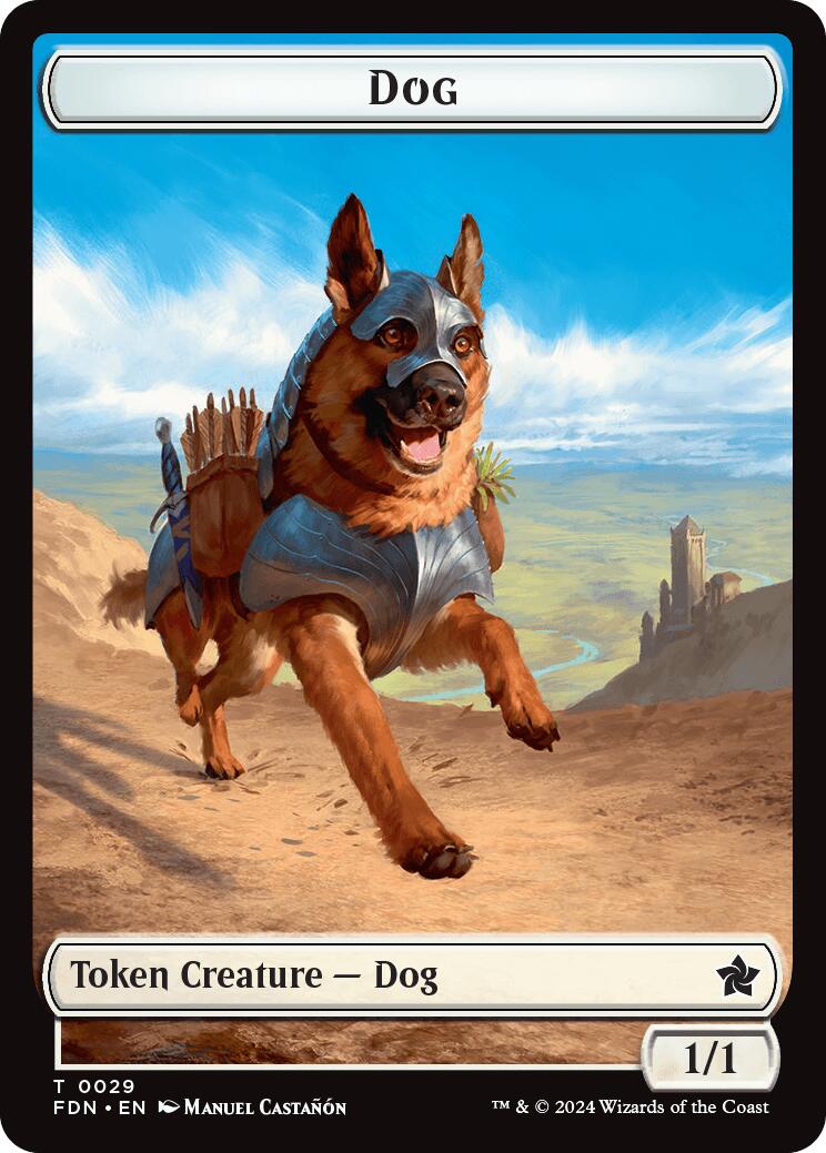 Dog // Beast (0033) Double-Sided Token [Foundations Tokens] | Boutique FDB TCG