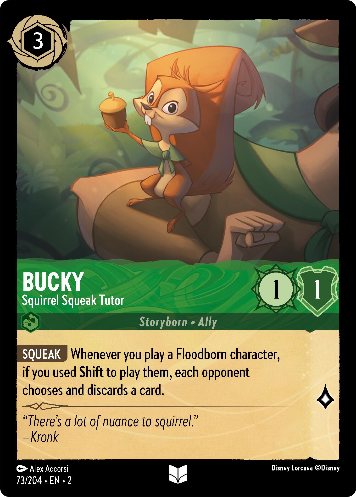 Bucky - Squirrel Squeak Tutor (Errata Version) (73/204) [Rise of the Floodborn] | Boutique FDB TCG