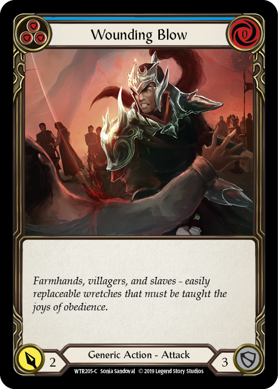 Wounding Blow (Blue) [WTR205-C] (Welcome to Rathe)  Alpha Print Normal | Boutique FDB TCG