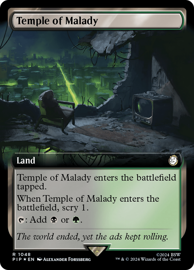 Temple of Malady (Extended Art) (Surge Foil) [Fallout] | Boutique FDB TCG