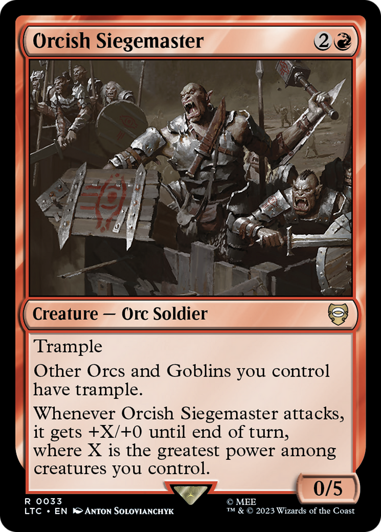 Orcish Siegemaster [The Lord of the Rings: Tales of Middle-Earth Commander] | Boutique FDB TCG