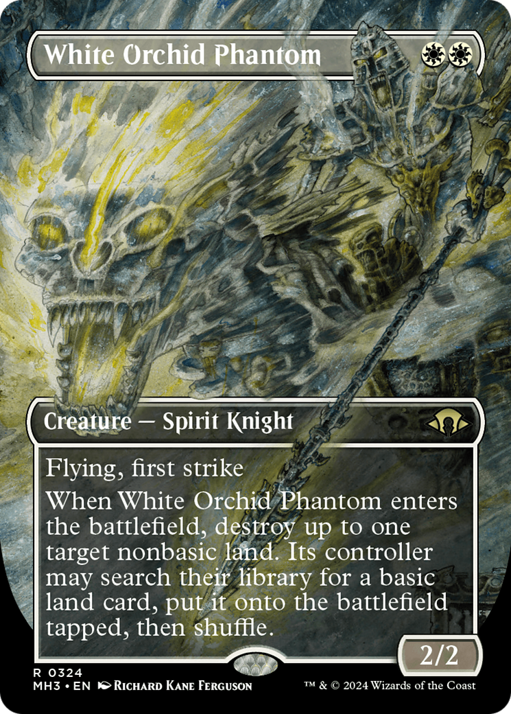 White Orchid Phantom (Borderless) [Modern Horizons 3] | Boutique FDB TCG