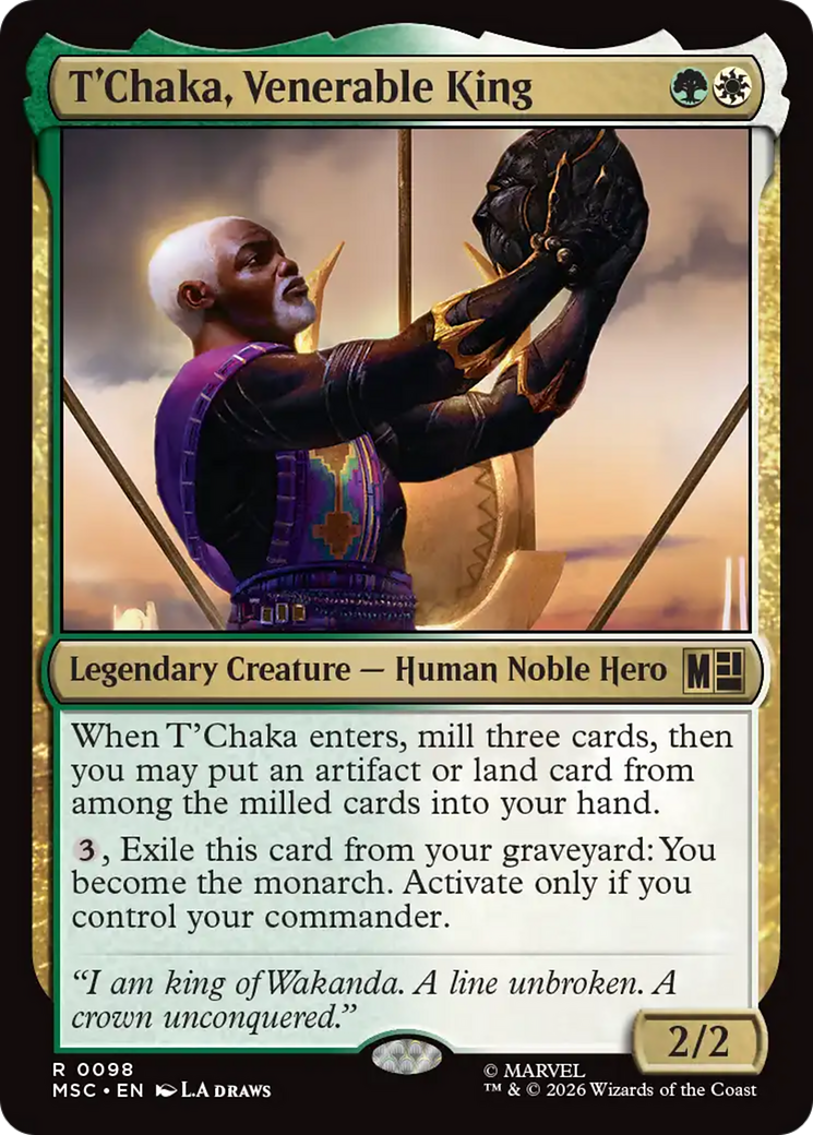 T'Chaka, Venerable King (Surge Foil) [Marvel Super Heroes Commander] | Boutique FDB TCG