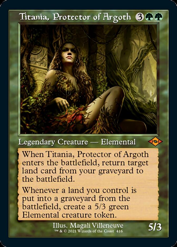 Titania, Protector of Argoth (Retro Foil Etched) [Modern Horizons 2] | Boutique FDB TCG