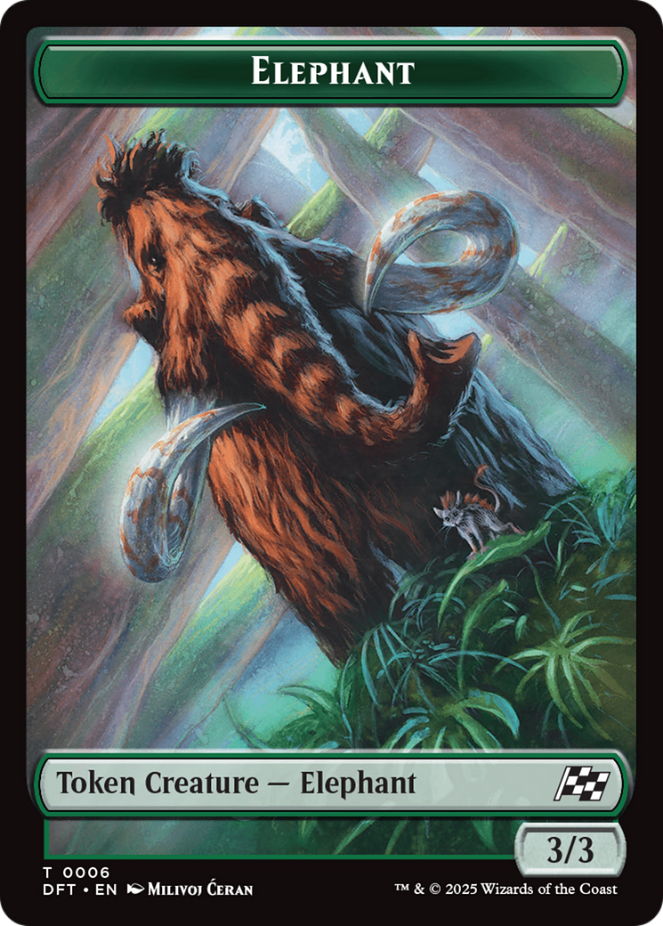 Insect // Elephant Double-Sided Token [Aetherdrift Tokens] | Boutique FDB TCG