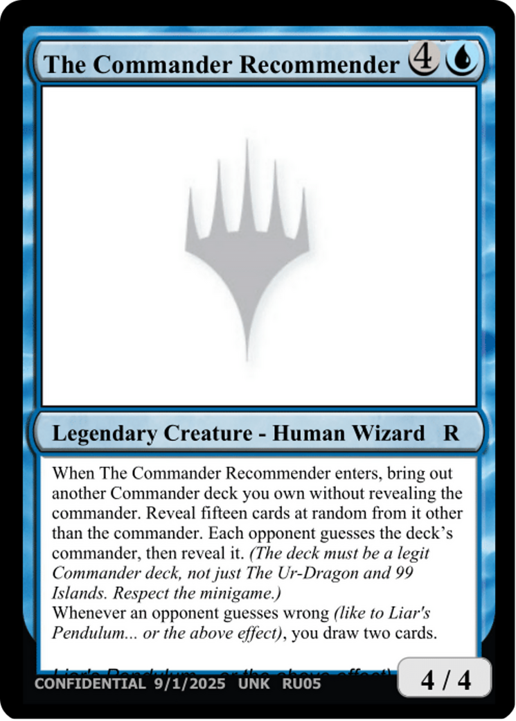 The Commander Recommender [Unknown Event] | Boutique FDB TCG