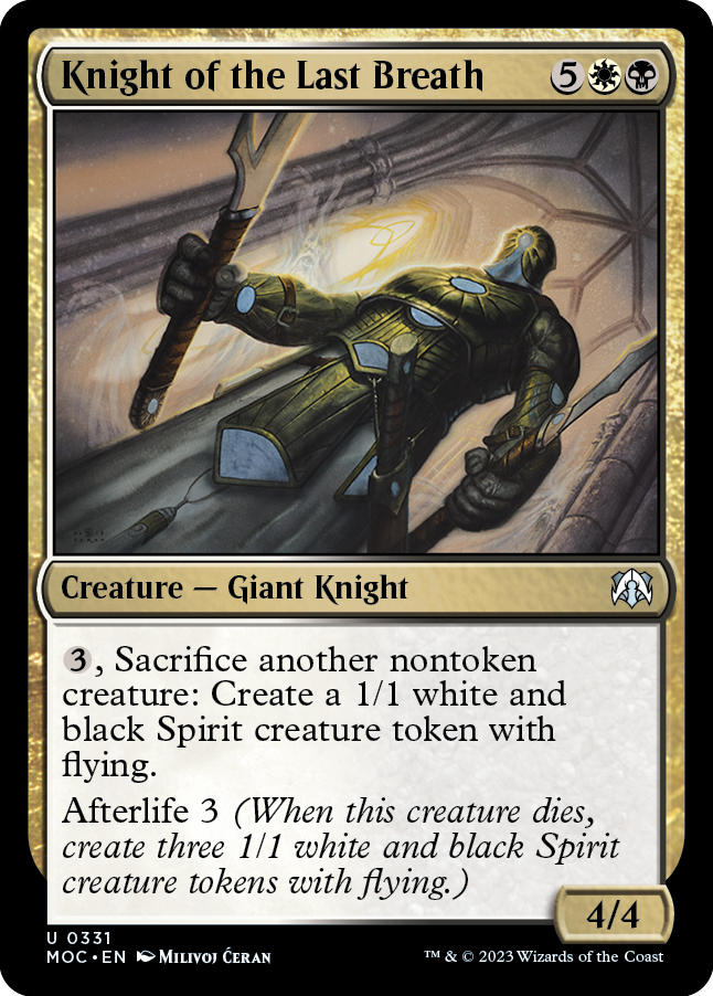 Knight of the Last Breath [March of the Machine Commander] | Boutique FDB TCG