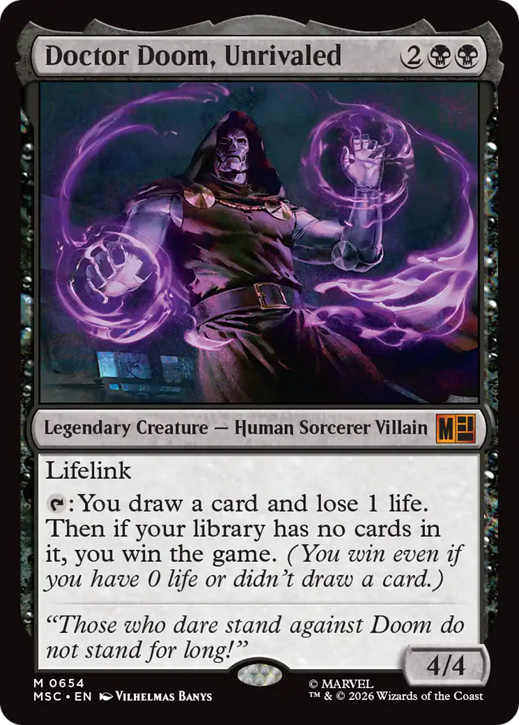 Doctor Doom, Unrivaled [Marvel Super Heroes Commander] | Boutique FDB TCG