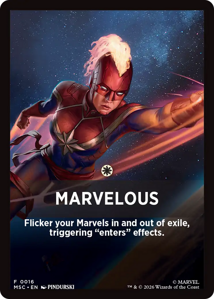 Marvelous Theme Card [Marvel Super Heroes Commander] | Boutique FDB TCG