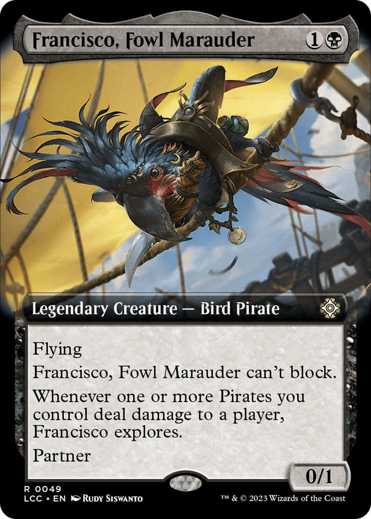 Francisco, Fowl Marauder (Extended Art) [The Lost Caverns of Ixalan Commander] | Boutique FDB TCG
