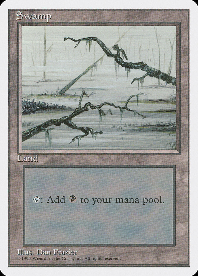 Swamp (Branches on Left and Right of Frame) [Fourth Edition] | Boutique FDB TCG