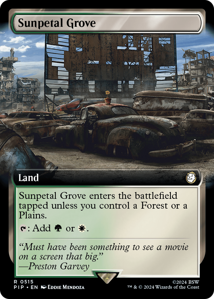 Sunpetal Grove (Extended Art) [Fallout] | Boutique FDB TCG