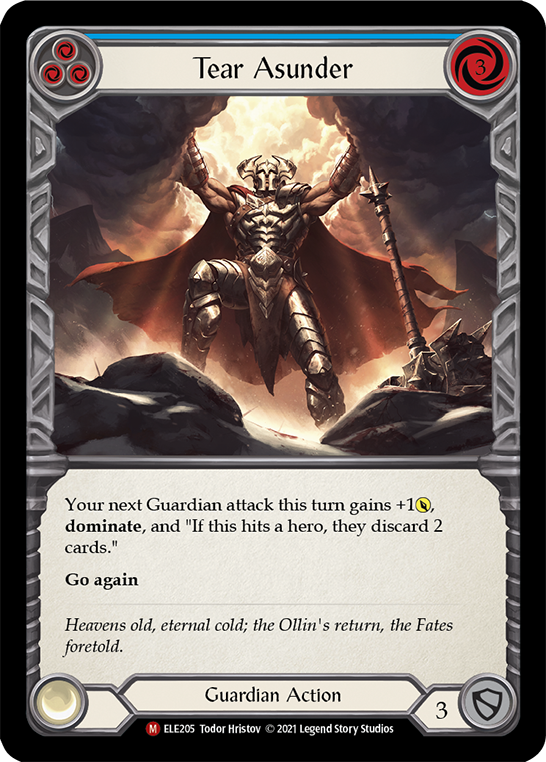 Tear Asunder [ELE205] (Tales of Aria)  1st Edition Rainbow Foil | Boutique FDB TCG