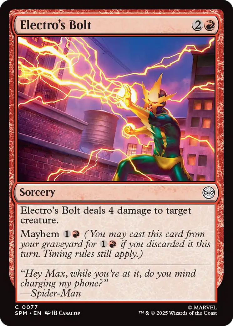 Electro's Bolt [Marvel's Spider-Man] | Boutique FDB TCG