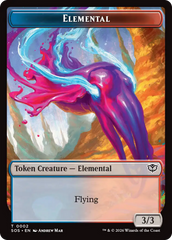 Fractal (0004) // Elemental (0002) Double-Sided Token [Secrets of Strixhaven Tokens] | Boutique FDB TCG