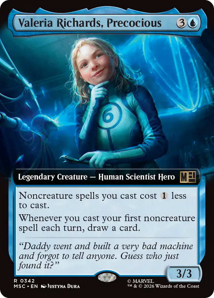 Valeria Richards, Precocious (Extended Art) [Marvel Super Heroes Commander] | Boutique FDB TCG