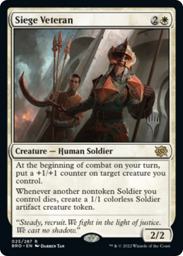 Siege Veteran (Promo Pack) [The Brothers' War Promos] | Boutique FDB TCG