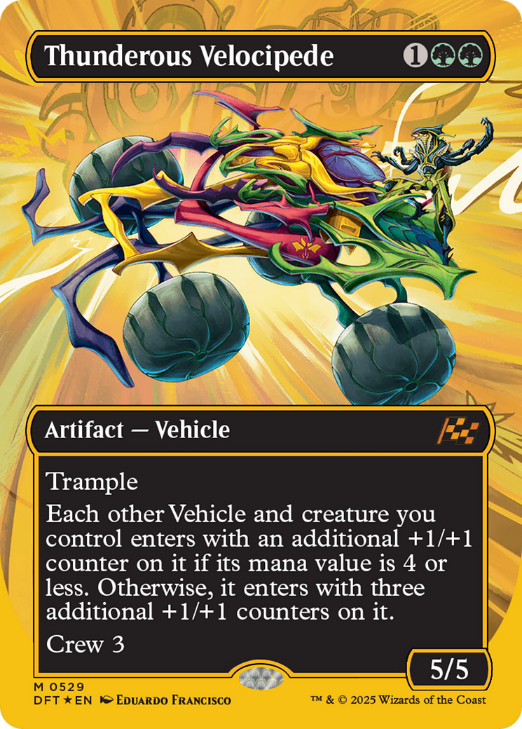 Thunderous Velocipede (Borderless) (First-Place Foil) [Aetherdrift] | Boutique FDB TCG