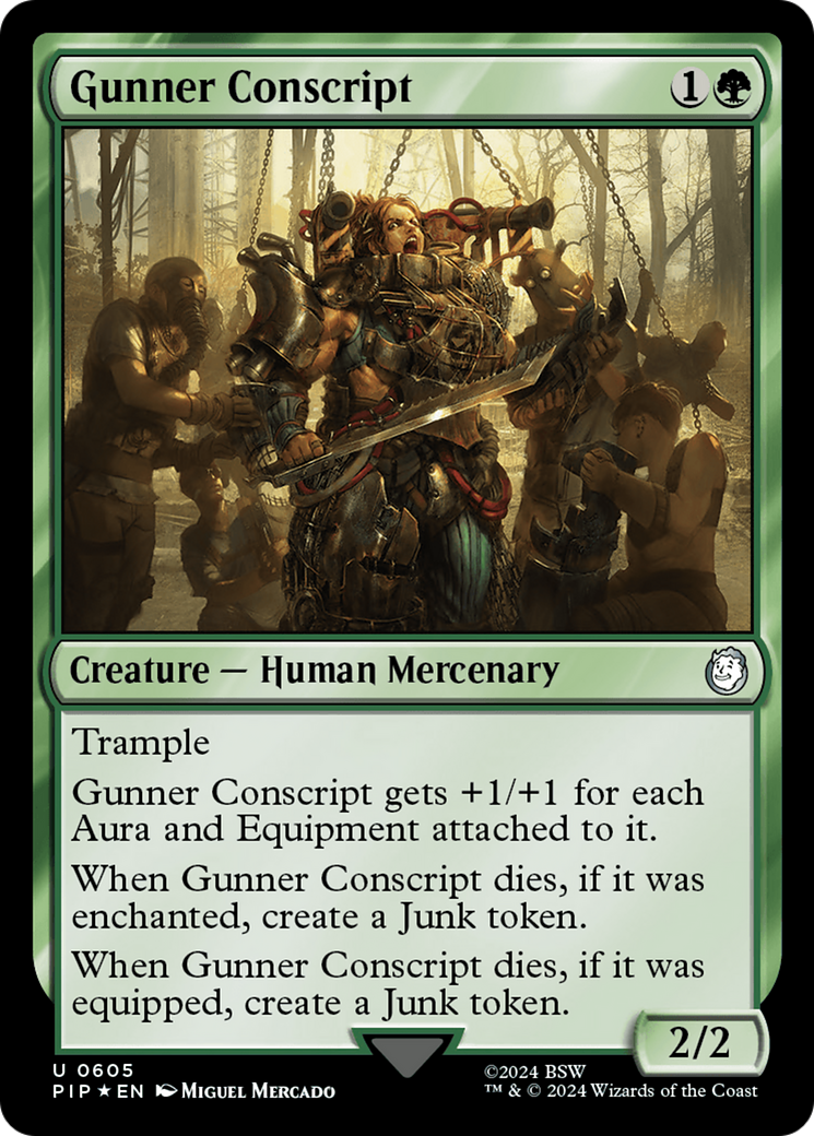 Gunner Conscript (Surge Foil) [Fallout] | Boutique FDB TCG