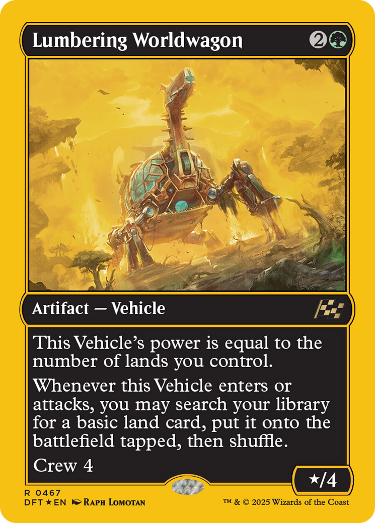 Lumbering Worldwagon (First-Place Foil) [Aetherdrift] | Boutique FDB TCG