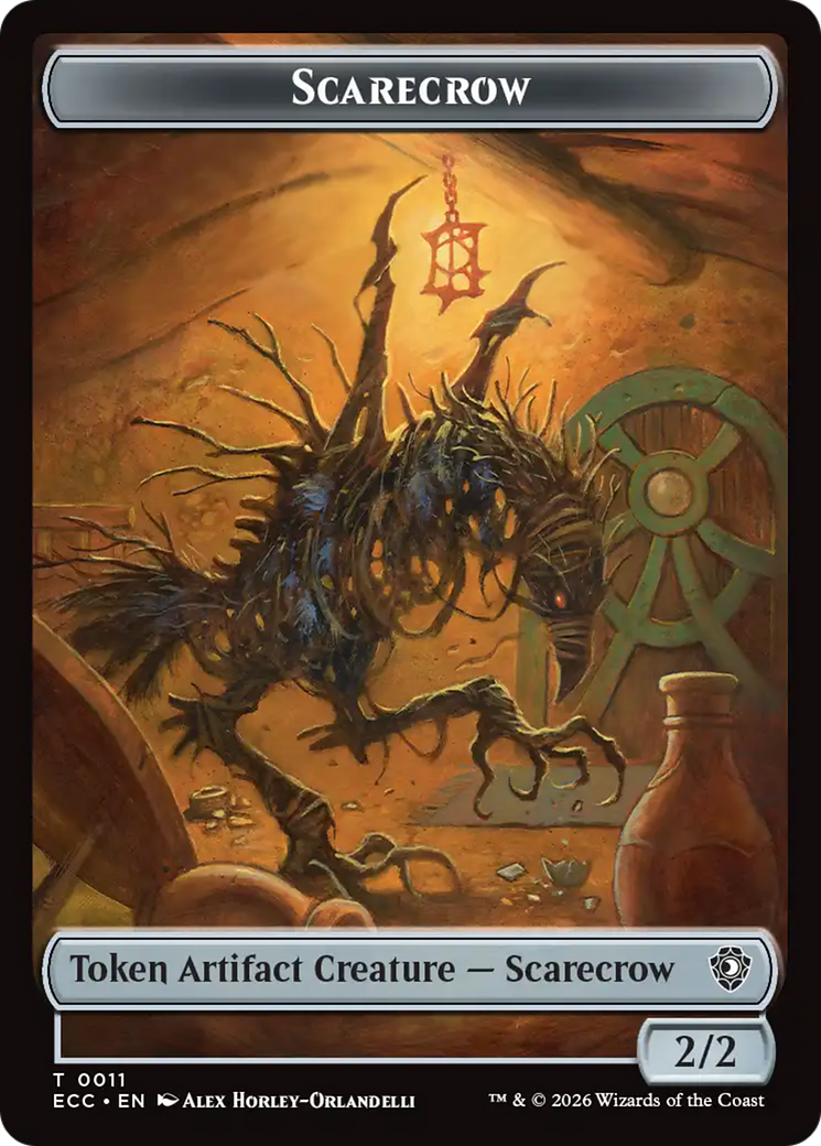Saproling // Scarecrow Double-Sided Token [Lorwyn Eclipsed Tokens] | Boutique FDB TCG
