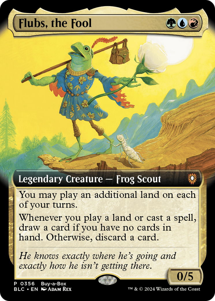 Flubs, the Fool (Buy-A-Box) (Extended Art) [Bloomburrow Promos] | Boutique FDB TCG