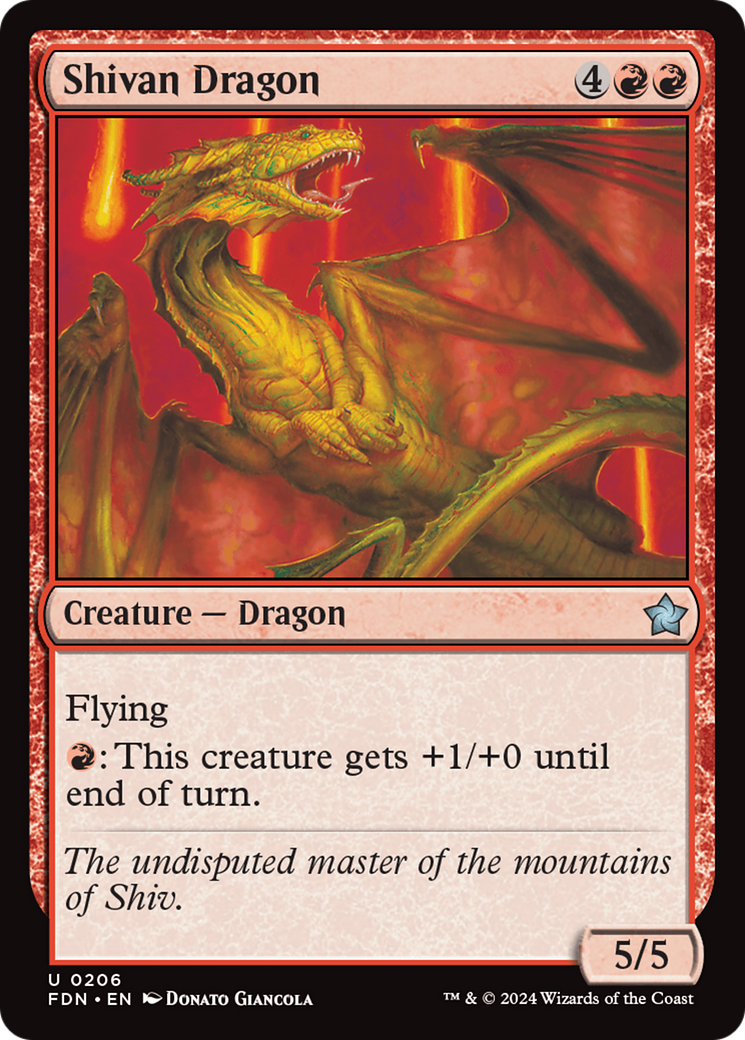 Shivan Dragon [Foundations] | Boutique FDB TCG