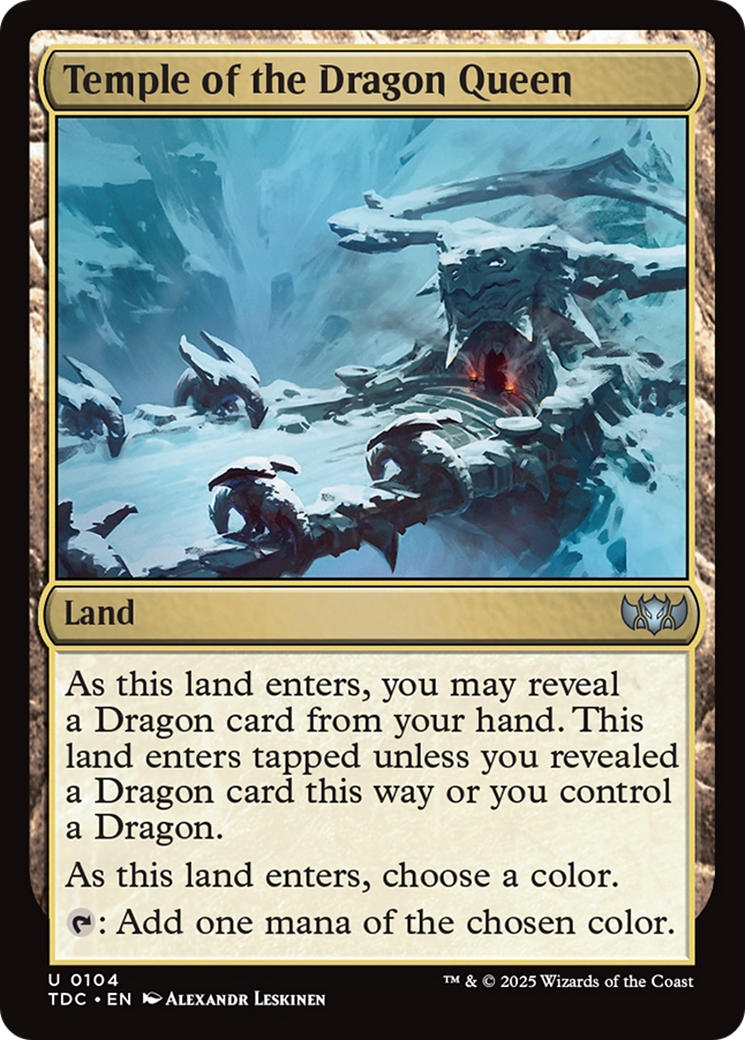 Temple of the Dragon Queen [Tarkir: Dragonstorm Commander] | Boutique FDB TCG