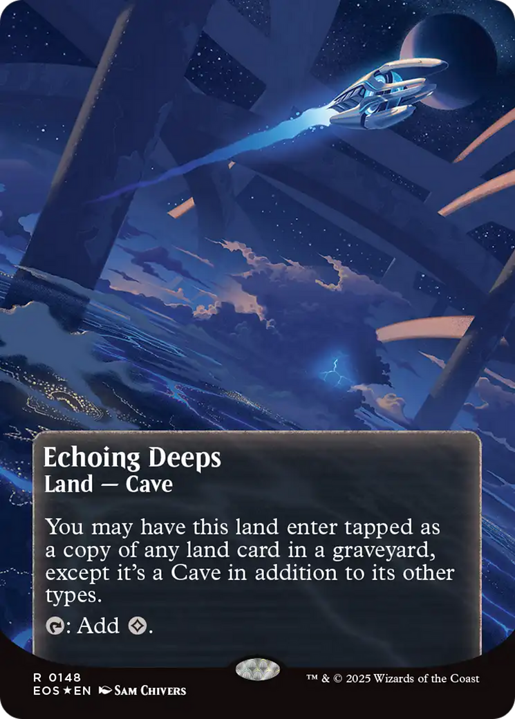 Echoing Deeps (0148) (Borderless) (Galaxy Foil) [Edge of Eternities: Stellar Sights] | Boutique FDB TCG