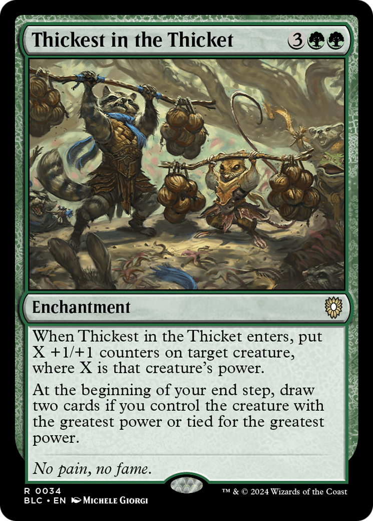 Thickest in the Thicket [Bloomburrow Commander] | Boutique FDB TCG